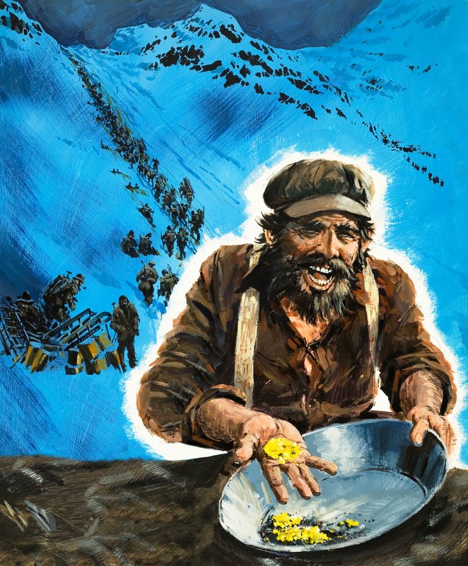 Panning for Gold During the Klondike Gold Rush by Graham Coton
