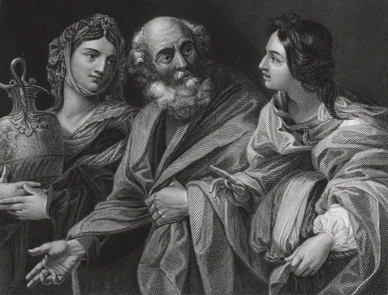 Lot and His Daughters by Guido (after) Reni