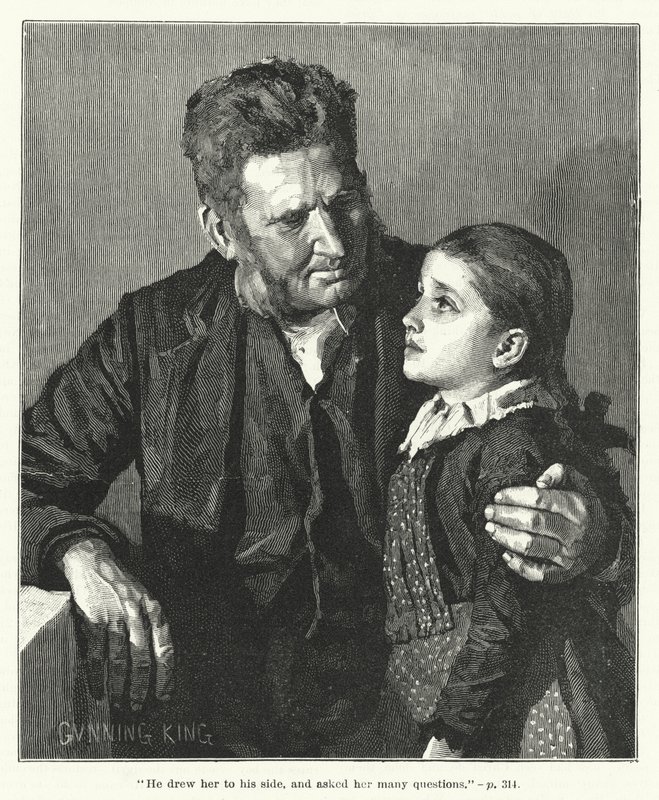 "He Drew Her to His Side, and Asked Her Many Questions" by Gunning (after) King