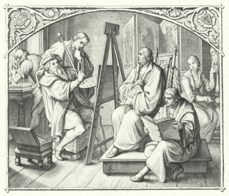 Martin Luther (engraving) by Gustav Ferdinand Leopold Konig