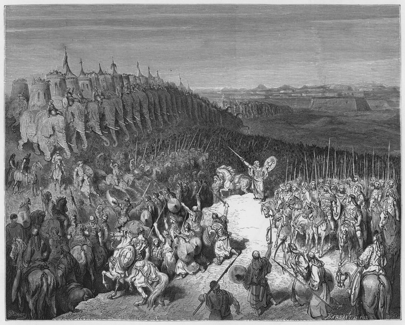 Jonathan in the presence of the army of Apollonius by Gustave Dore