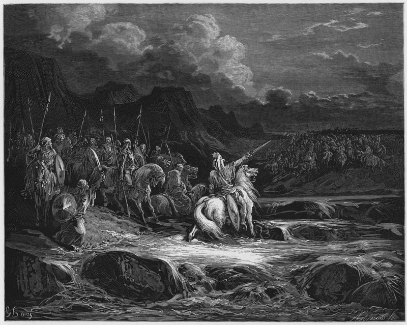 Judas Maccabeus pursuing Timotheus by Gustave Dore