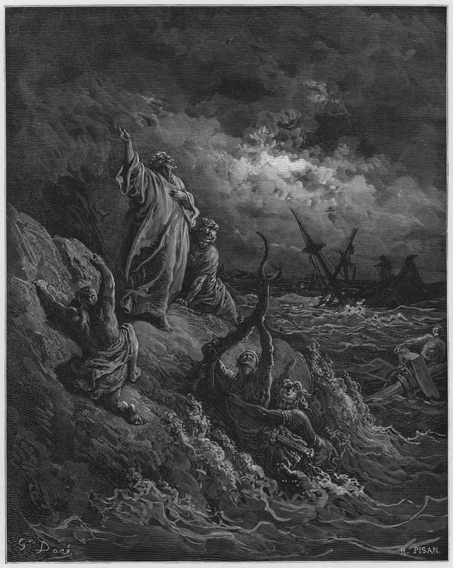 Saint Paul Shipwrecked by Gustave Dore
