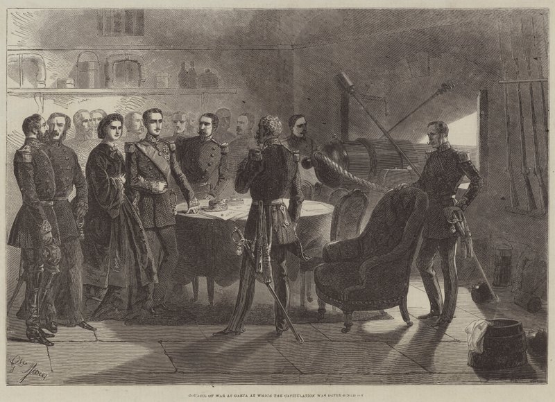 Council of War at Gaeta at Which the Capitulation Was Determined by Gustave Janet