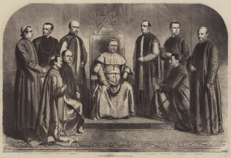 Pope Pius IX Surrounded by His Intimate Friends by Gustave Janet