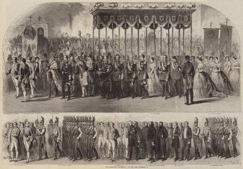 The Coronation Procession of the Czar Alexander II by Gustave Janet