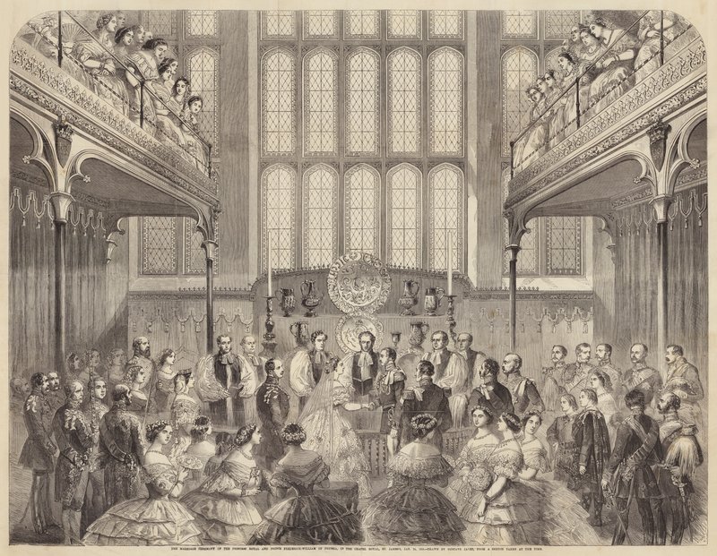 The Marriage Ceremony of the Princess Royal and Prince Frederick-William of Prussia, in the Chapel by Gustave Janet