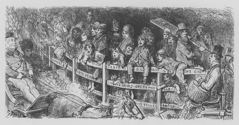 At the Derby, The Crowd by Gustave after Dore
