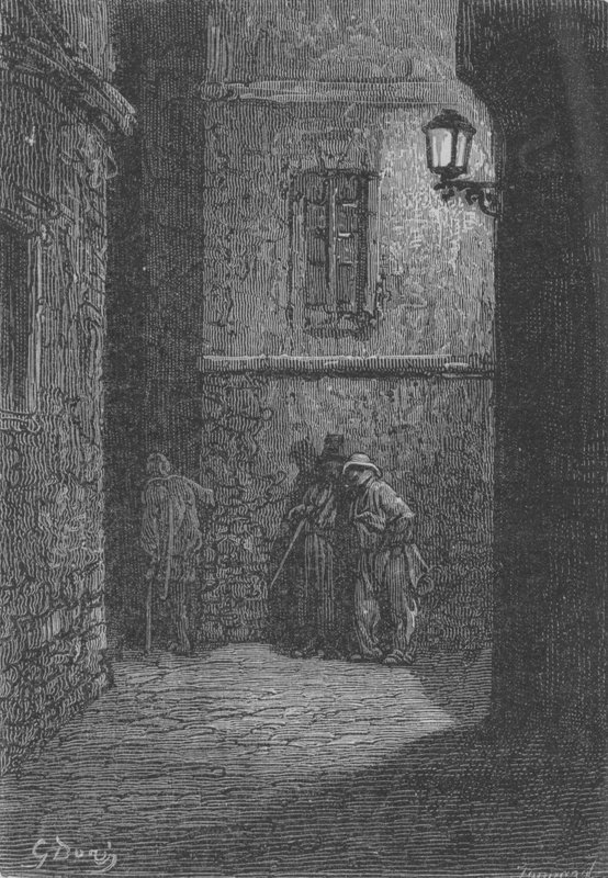 Two Night Vagabonds by Gustave after Dore