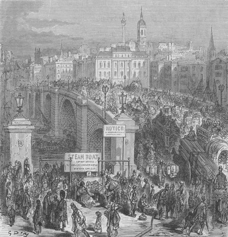 The London Bridge, 1875 by Gustave after Dore