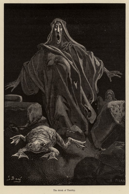 The Shriek of Timidity by Gustave after Dore