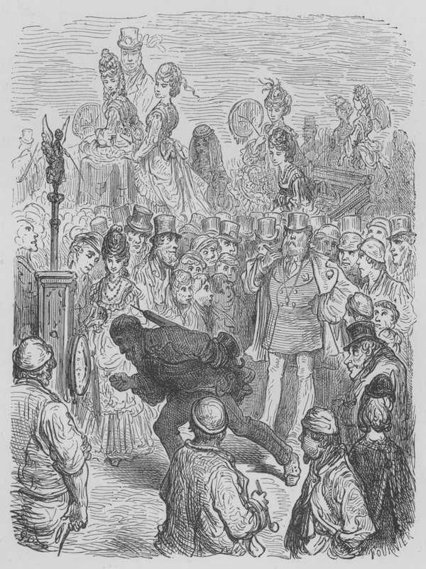 Feats of Strength and Skill at the Derby by Gustave after Dore