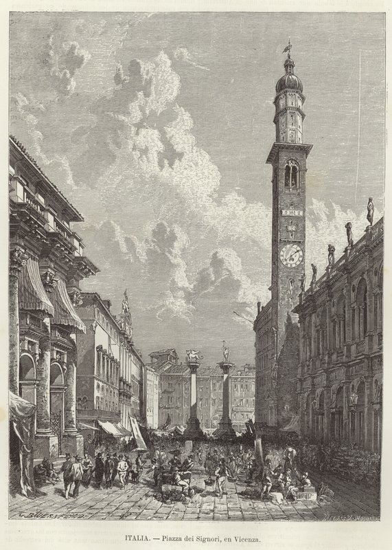 Piazza dei Signori in Vicenza by Gustave Bauernfeind