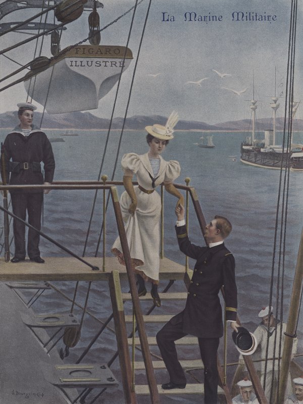 At the Cut (Cover of Le Figaro Illustre, March 1897) by Gustave Bourgain