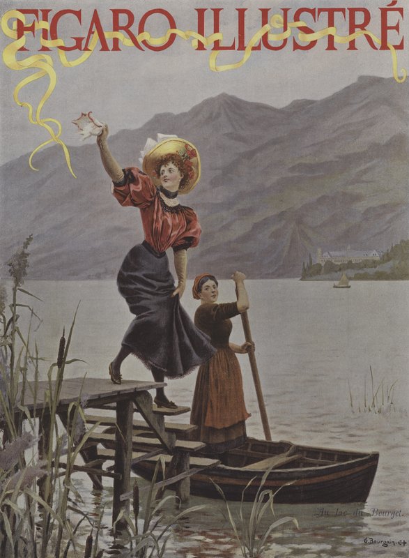 At the Lake of Bourget (Cover of Le Figaro Illustre, September 1895) by Gustave Bourgain