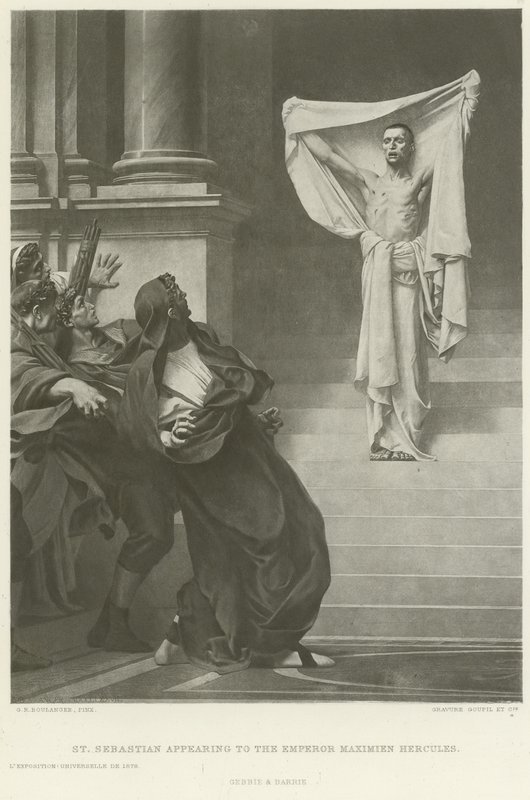 St Sebastian appearing to the Emperor Maximien Hercules by Gustave Clarence Rodolphe Boulanger