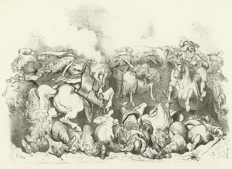 A Charge of Light Horse in the Reign of Louis XIV by Gustave Dore