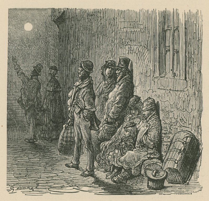 A Scene of London Life by Gustave Dore