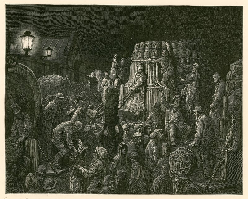 Covent Garden Market, London by Gustave Dore