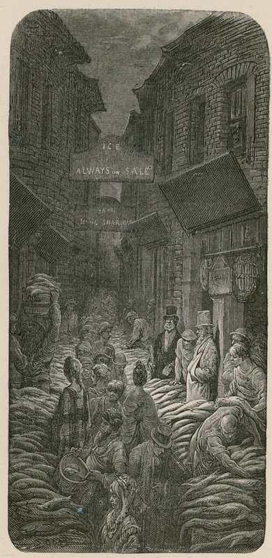 Dark Horse Lane, Billingsgate by Gustave Dore