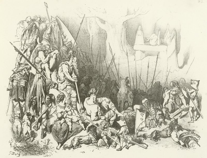 Druid Worship - A Human Sacrifice by Gustave Dore