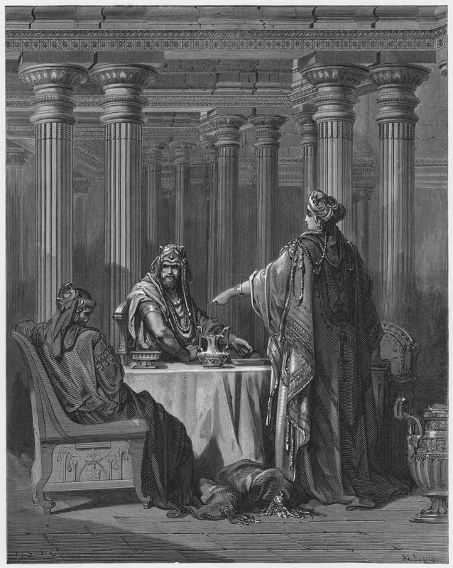 Esther Accusing Haman by Gustave Dore
