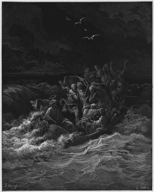 Gustave Doré Bible: Jesus Stilling the Tempest by Gustave Dore