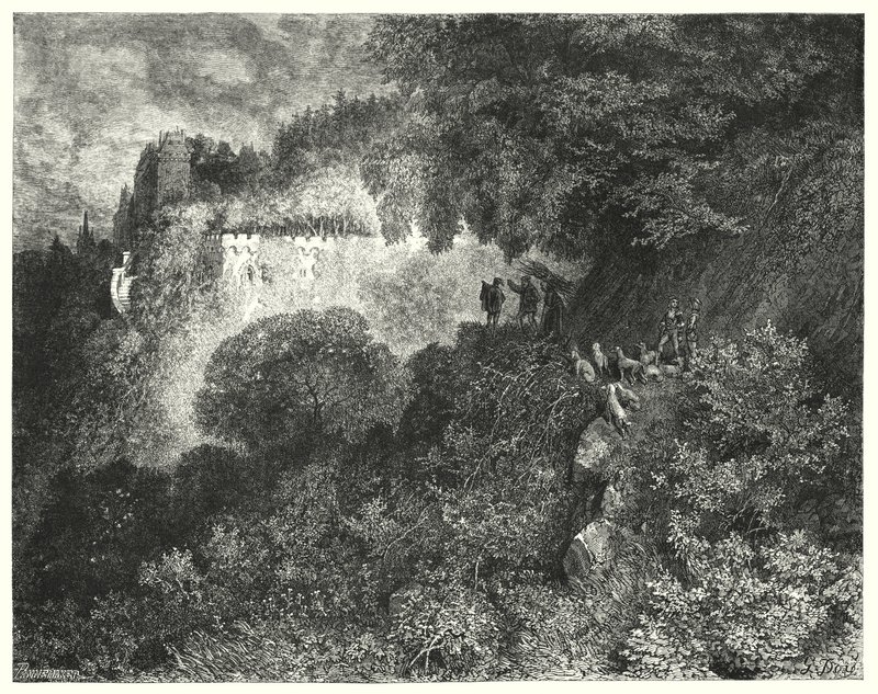 Sleeping Beauty (engraving) by Gustave Dore