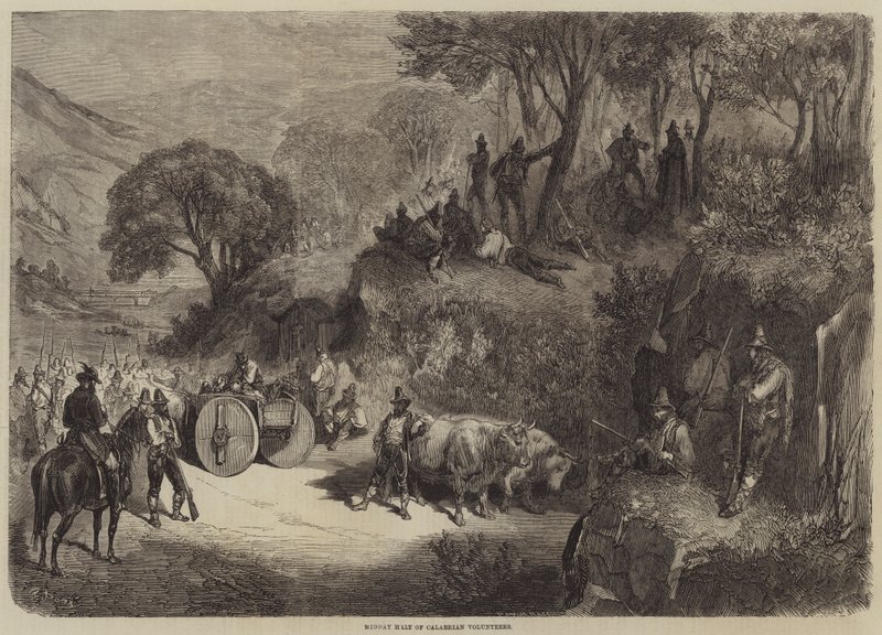 Midday Halt of Calabrian Volunteers by Gustave Dore