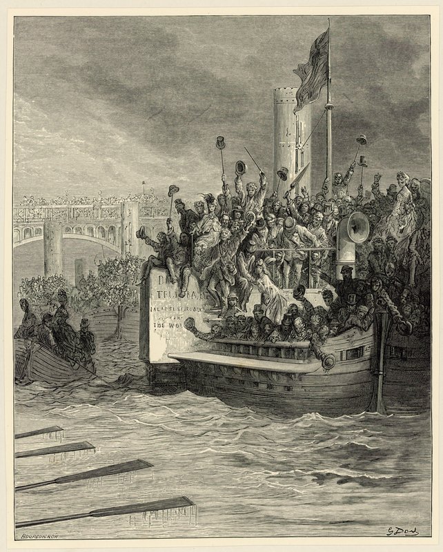 Oxford and Cambridge Boat Race, Putney by Gustave Dore