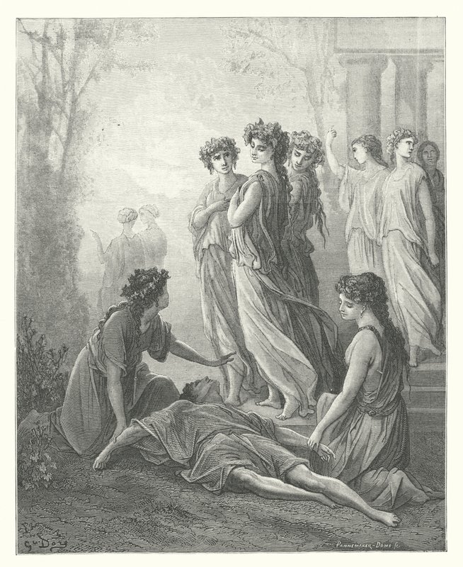 The Fables of La Fontaine: Daphnis and Alcimadura by Gustave Dore