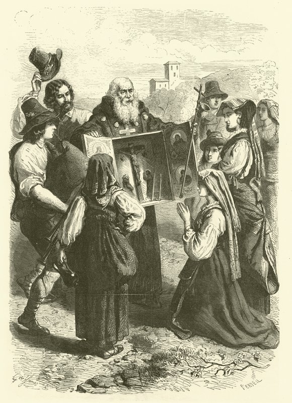 The displayer of relics, Italy by Gustave Janet