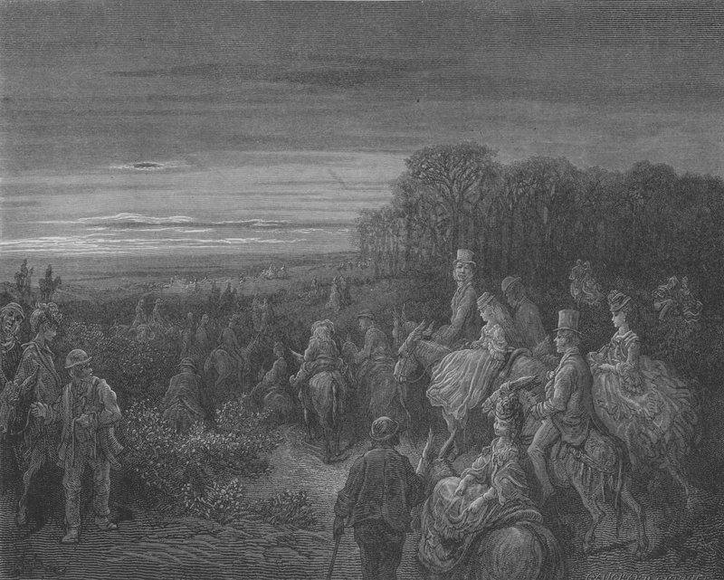 Outskirts of London, Hampstead Heath by Gustave after Dore