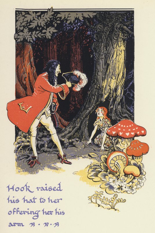 Peter Pan and Wendy: Hook Raised His Hat to Her Offering Her His Arm by Gwynedd M. Hudson
