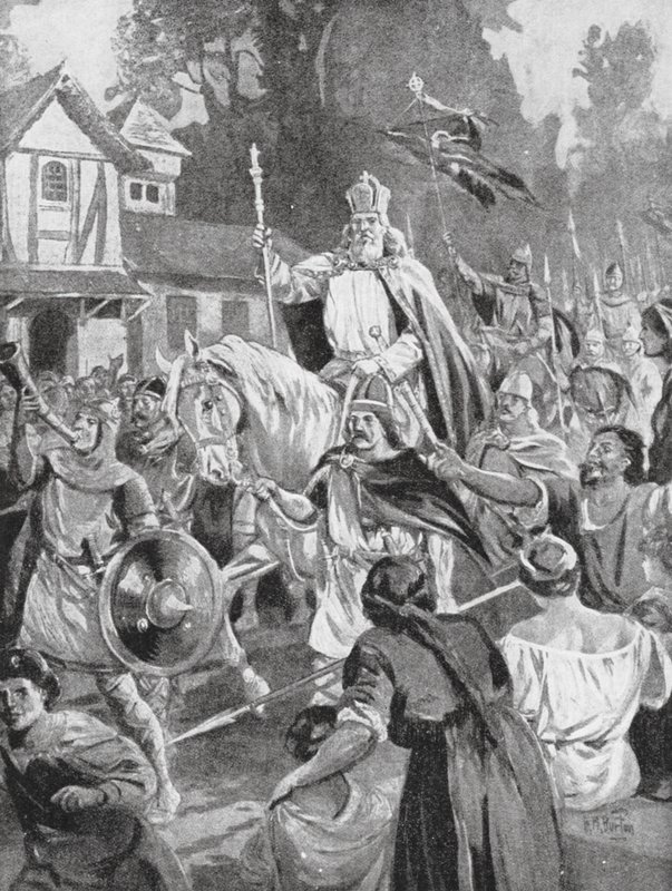 Charlemagne Returning to Brussels, His Country Seat by H. M. (after) Burton