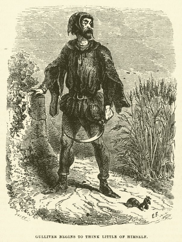 Gulliver begins to think little of himself by after Hablot Knight Browne
