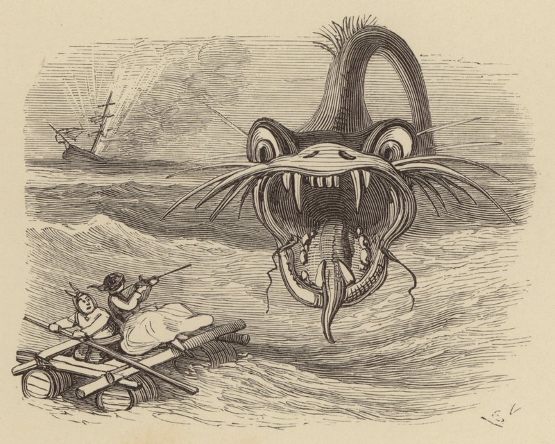 Sea serpent ahead! by Hablot Knight Browne