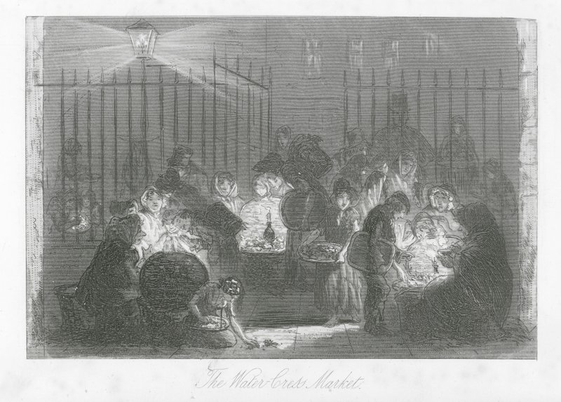 London Streets: The Water-Cress Market by Hablot Knight (1815 92) Browne