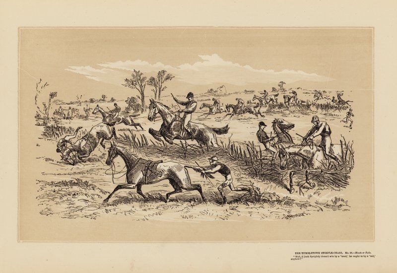 The Tumbletown Steeple-Chase, No 10, Heads or Tails by Hablot Knight (1815 92) Browne