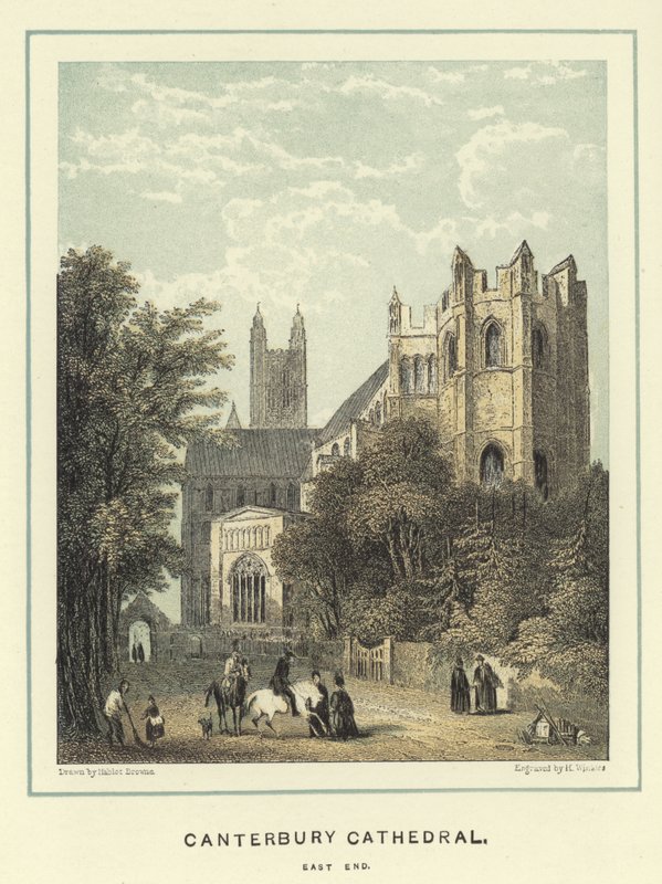Canterbury Cathedral, east end by Hablot Knight Browne