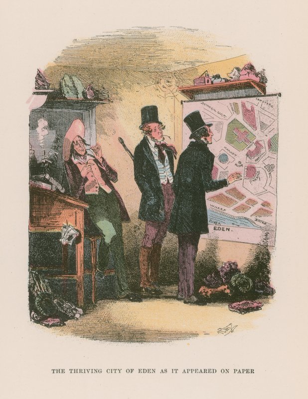 Illustration for Martin Chuzzlewit by Hablot Knight Browne