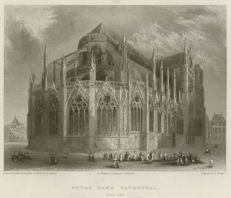 Notre Dame Cathedral, East End by Hablot Knight Browne