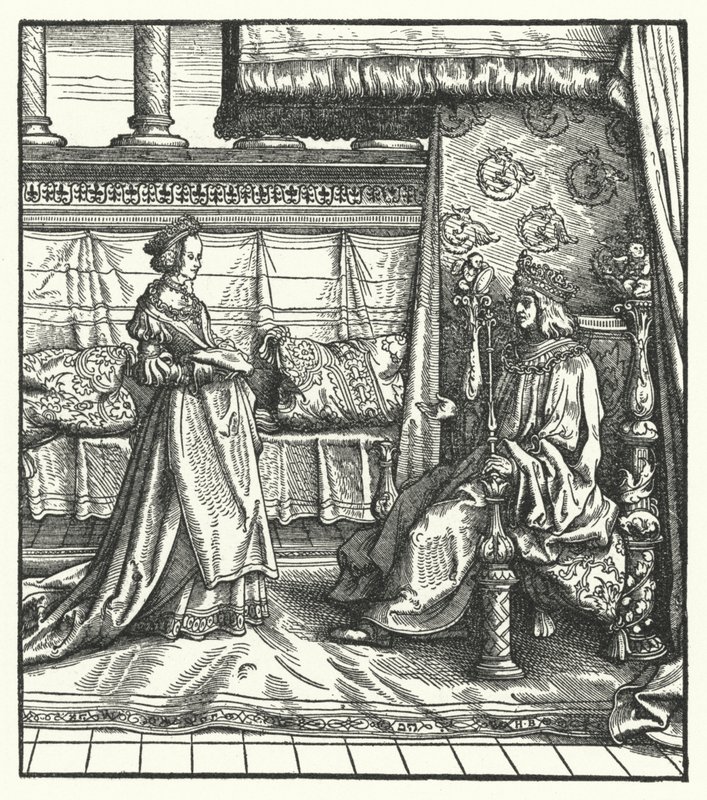 Charles the Bold, Duke of Burgundy, with his daughter Mary, who later married the future Holy Roman Emperor Maximilian I in 1477 by Hans (after) Burgkmair