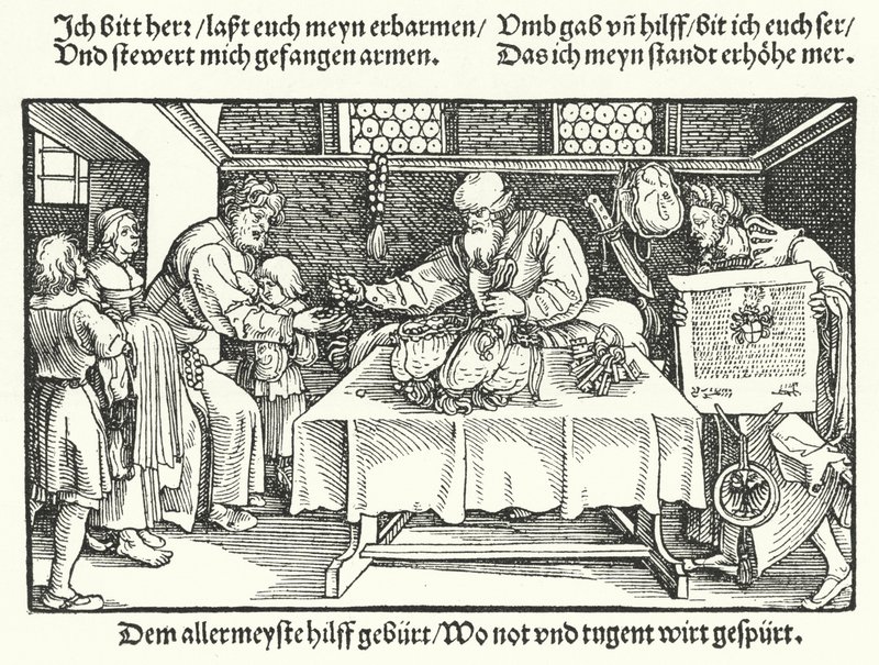 The Benefactor by Hans (after) Burgkmair