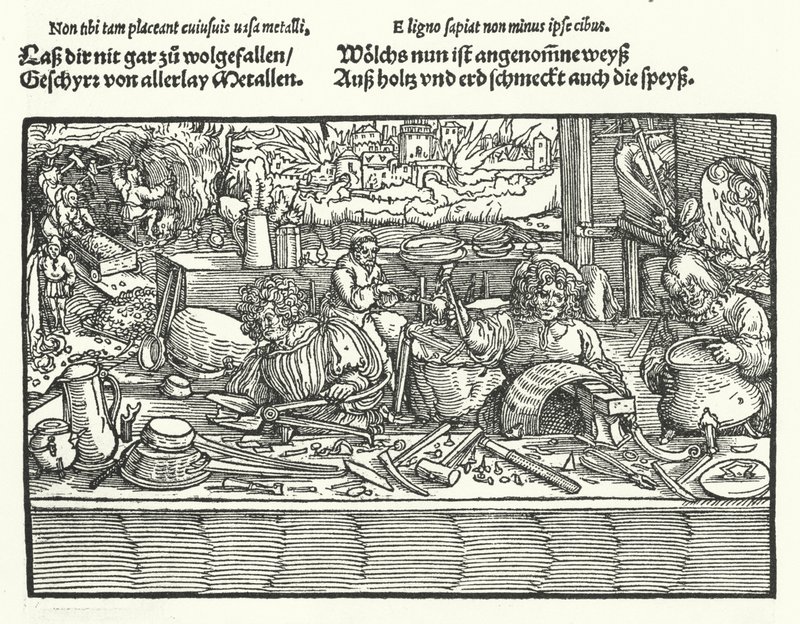 The Coppersmith by Hans (after) Burgkmair