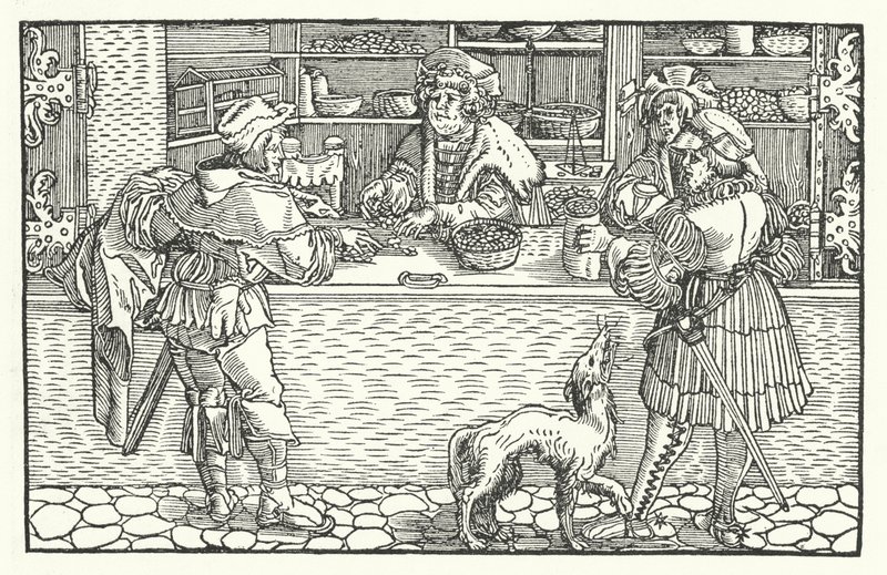 The Money Changer by Hans (after) Burgkmair