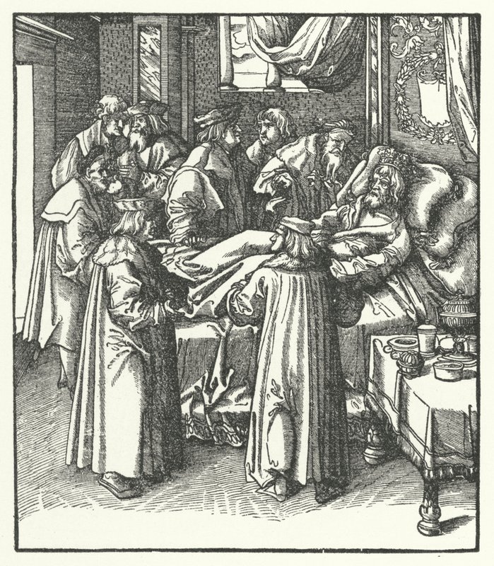 The death of the Holy Roman Emperor Frederick III by Hans (after) Burgkmair