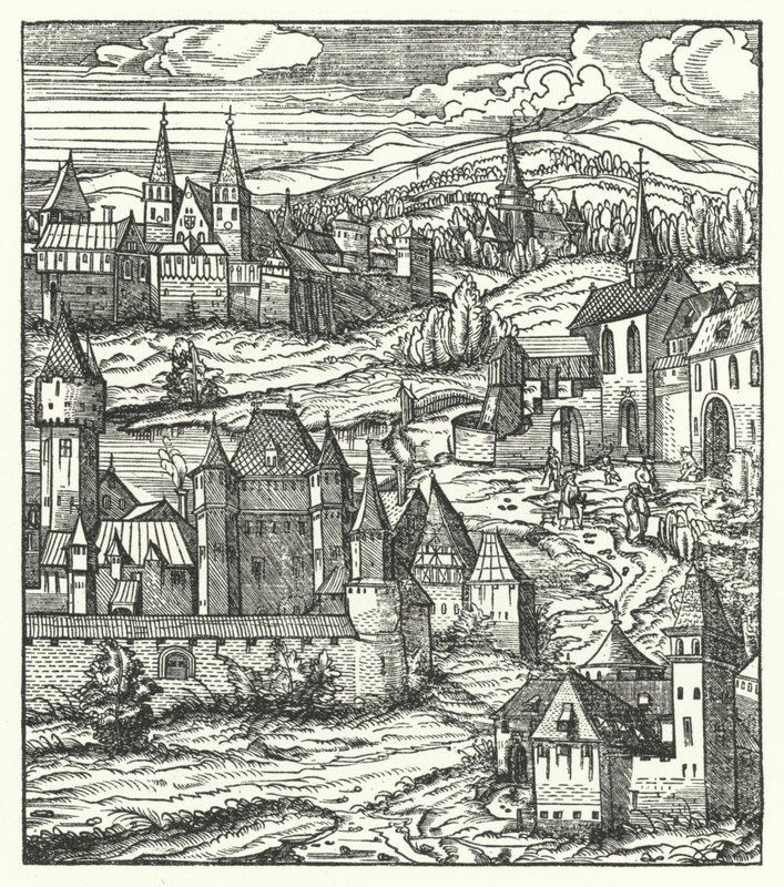 Wiener Neustadt, Austria, birthplace of Maximilian I, Holy Roman Emperor by Hans (after) Burgkmair