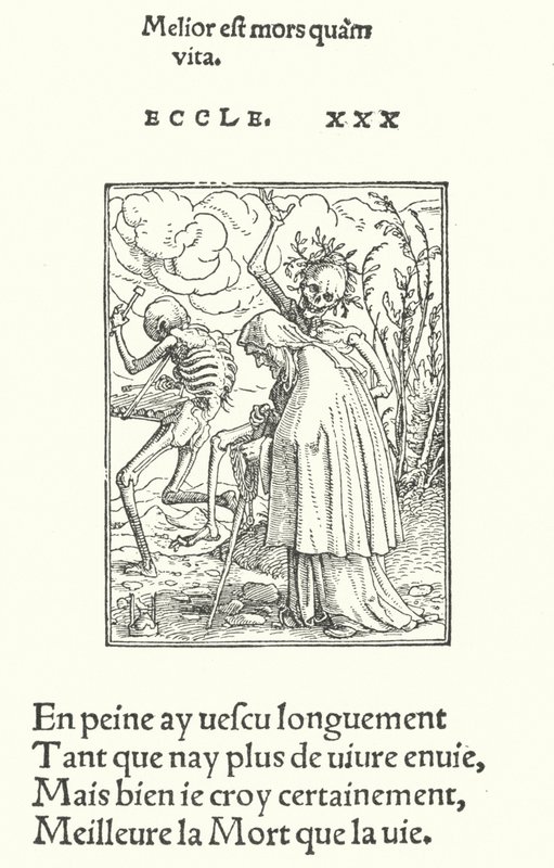 The Aged Woman (engraving) by Hans (after) Holbein the Younger
