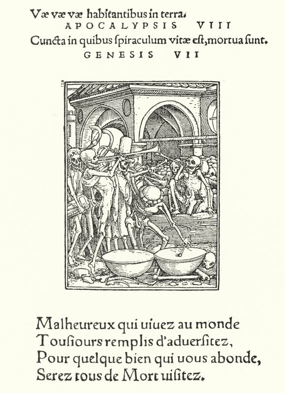 The Charnel House (engraving) by Hans (after) Holbein the Younger